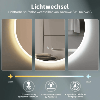 Ronde Spiegel 60 cm - Anti-Condens & Inbouw Led