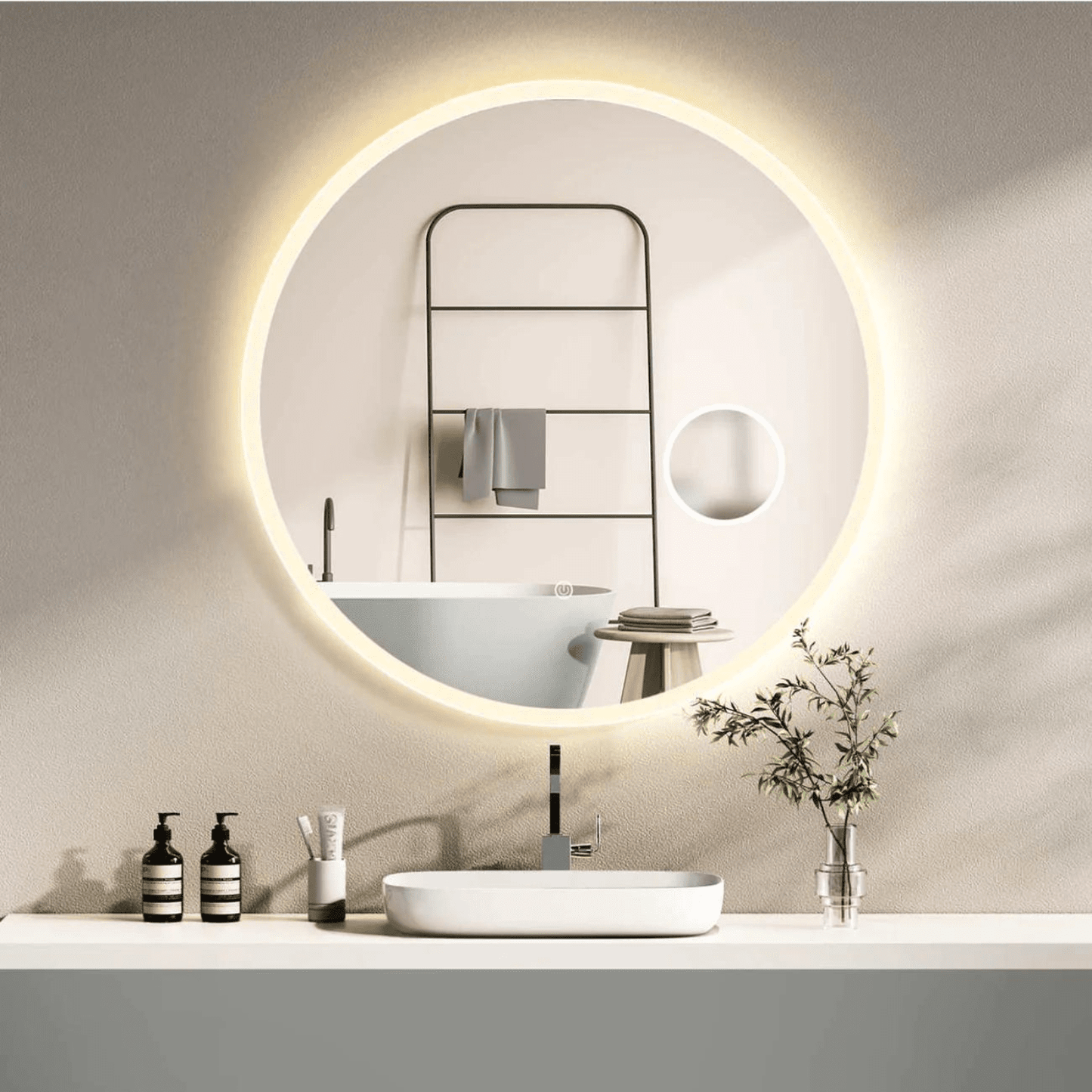 Ronde Spiegel 80 cm - Cosmetische Spiegel & Inbouw Led