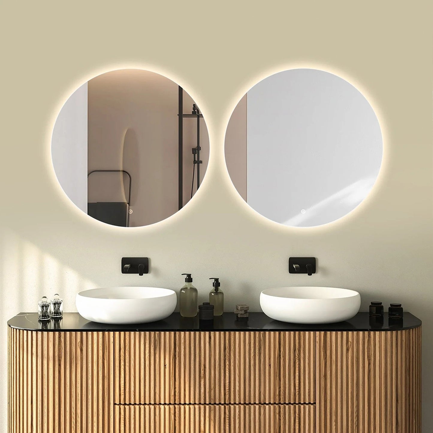 Ronde Spiegel Frameloos 80 cm - Anti-Condens & LED Dimbaar